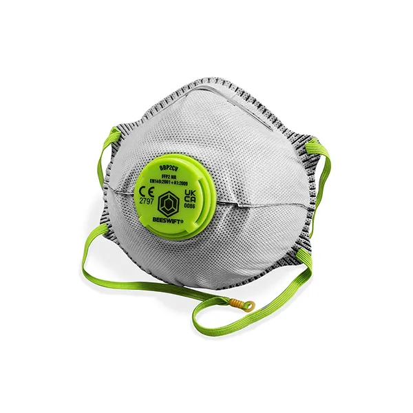 Beeswift P2 Valved Charcoal Mask (Box of 10) — Grey